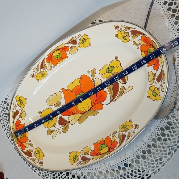 Sanko"country flowers oval platter - Picture 8 of 8